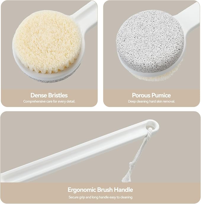 Foot Pumice Stone for Feet, 2 in 1 Foot Pumice Scrubber for Wet or Dry Brushing - Image 2