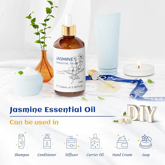 HIQILI Jasmine Essential Oil, Pure & Natural Jasmine Oil - Image 6