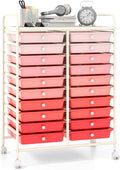 Giantex 20 Drawers Rolling Cart, Mobile Storage Drawer Cart, Classroom by Giantex