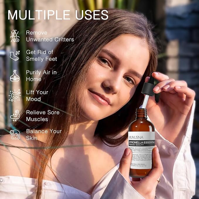 Citronella Essential Oil 100ML, 100% Pure Natural Citronella Oil Premium Grade - Image 4