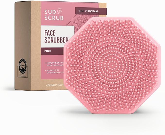 Sud Scrub® Antimicrobial Silicone Face Scrubber, 1 Pack, Gentle Face Exfoliator by SudScrub