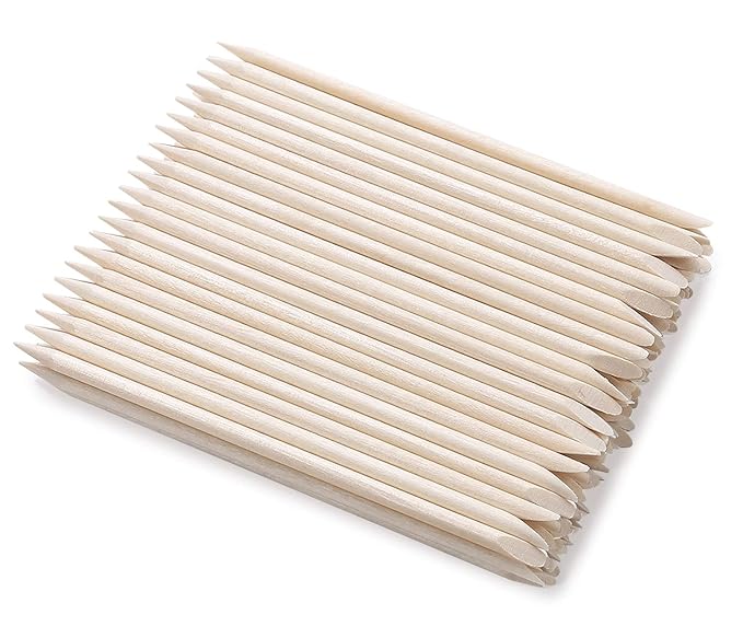 300Pcs Orange Wood Sticks for Nails, HOOMBOOM Double Sided Cuticle Pusher by HOOMBOOM