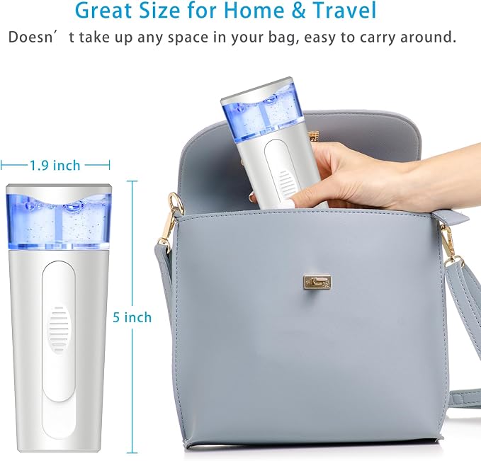 withthesun Portable Nano Face Mister, Facial Steamer, USB Rechargeable Cool - Image 5