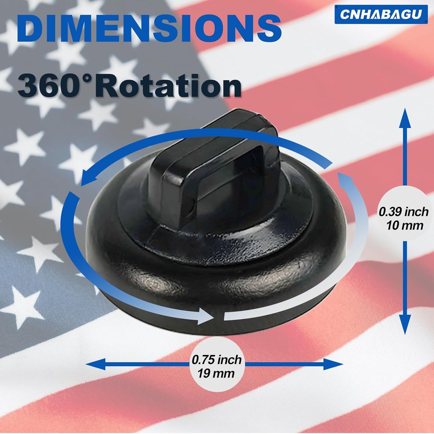 Magnet Zip Tie Mount Magnetic Zip Ties Mount Clips Base Holder Strong Multipurpose Wire Cable Holder Mount Wire Clips Management for Home Office Marine Electrical Wiring (24 Pcs, D19 Small)