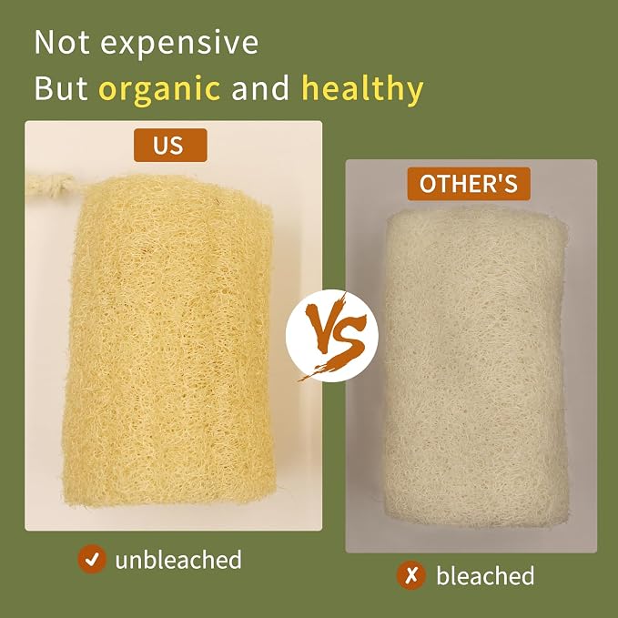 Natural Luffa Sponges Exfoliating Body Scrubber, Organic Loofah Unveil Your - Image 5