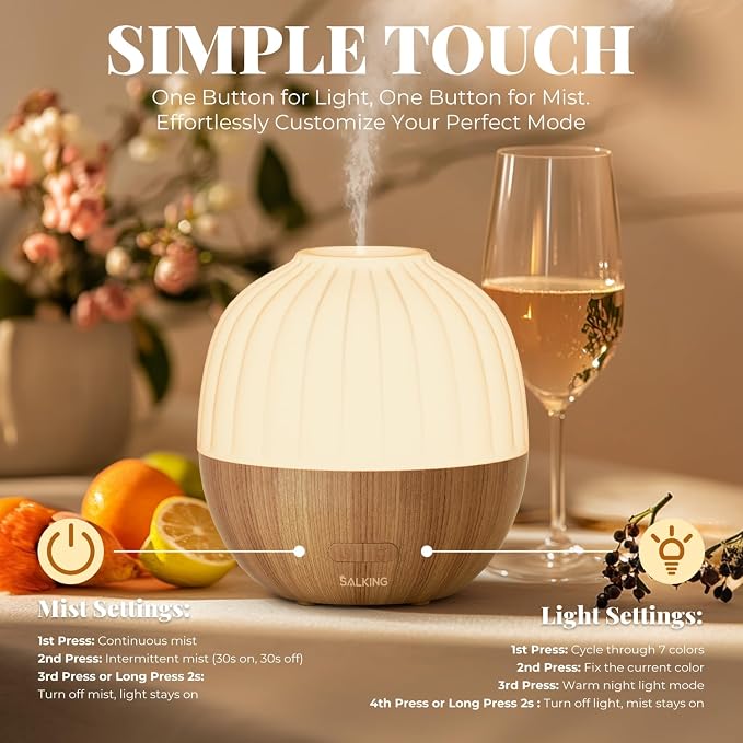 SALKING Essential Oil Diffuser, 300ml Aromatherapy Diffuser - Image 4