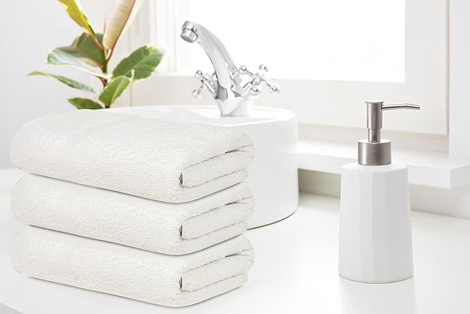 ZUPERIA White Bath Towels Bulk 24 Pack - Image 4
