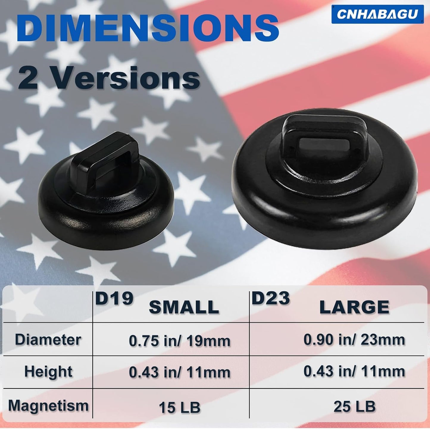 Magnet Zip Tie Mount Clips Magnetic Zip Ties Mount Base Holder Multipurpose Wire Cable Holder Mount Wire Clips Management for Home Office Marine Electrical Wiring (D23 0.9in, 10 Piece)