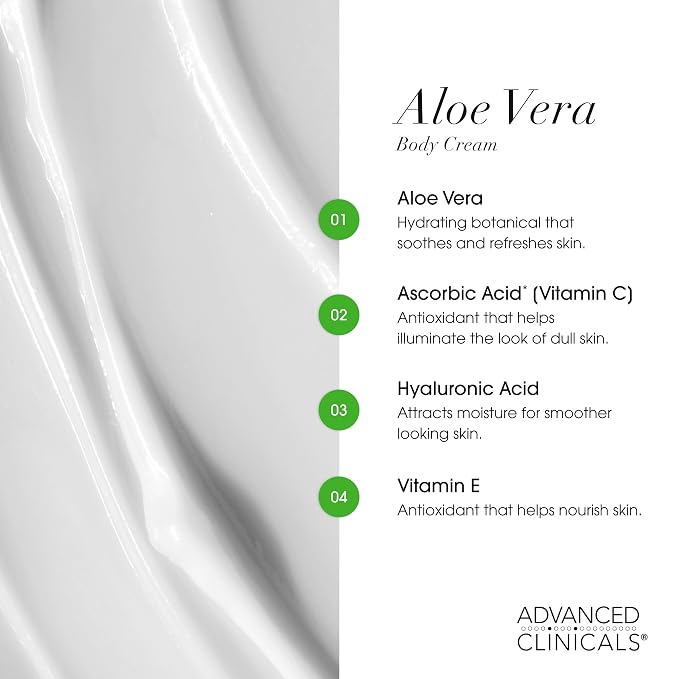 Advanced Clinicals Aloe Vera Lotion Skin Care Relief | Vitamin E Infused - Image 4