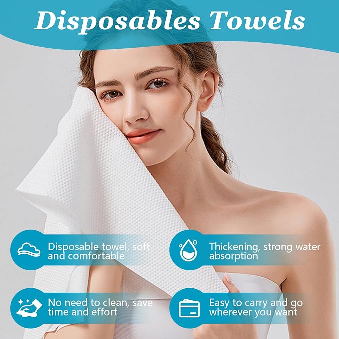Premium Disposable Towel, Quick Dry Disposable Hair Towels Spa Salon Towel - Image 4