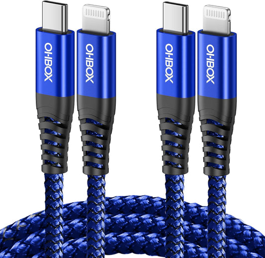 USB C to Lightning Cable 6FT 2Pack Apple MFi Certified iPhone Fast Charger Type c to Lightning CableNylon Braided iPhone Cord Compatible with iPhone 14 13 12 Pro Max 11 X XS XR 8 Plus iPad