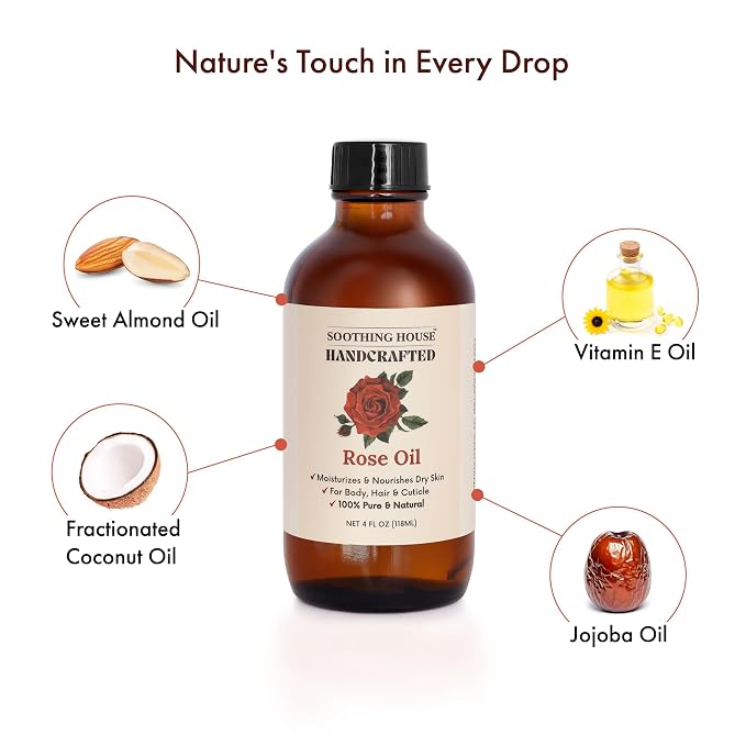 Rose Body Oil, Moisturizing Body Oil - Image 5