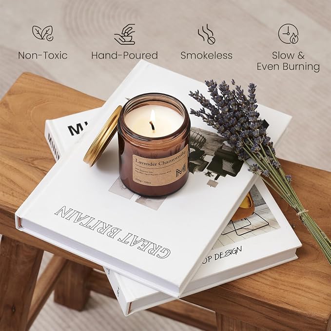 M&SENSE Lavender Chamomile Scented Christmas Candle Gift, Aromatherapy Candle - Image 4