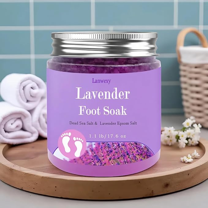 Lavender Foot Soak with Epsom Salt and Sea Salt. Organic Natural Handmade Spa - Image 6