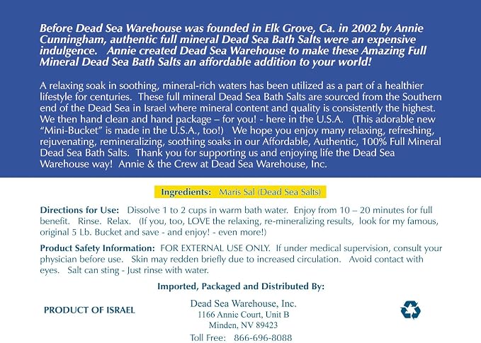 Dead Sea Warehouse – 100% Dead Sea Mineral Bath Salts – Great - Image 7