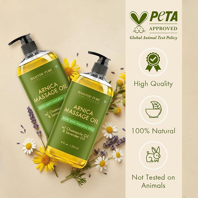 MAJESTIC PURE Arnica Sore Muscle Massage Oil - Image 3