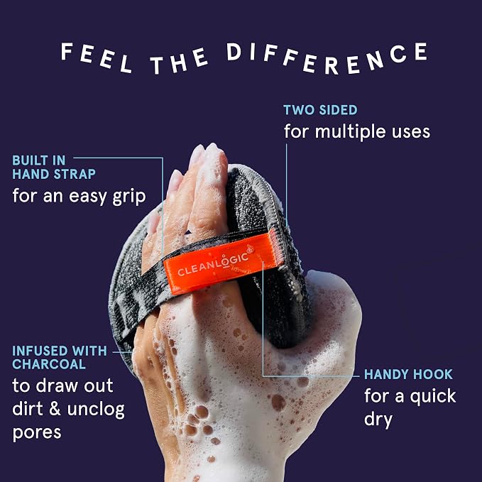 Cleanlogic Detoxify Purifying Charcoal Infused Exfoliating Body Scrubber - Image 2