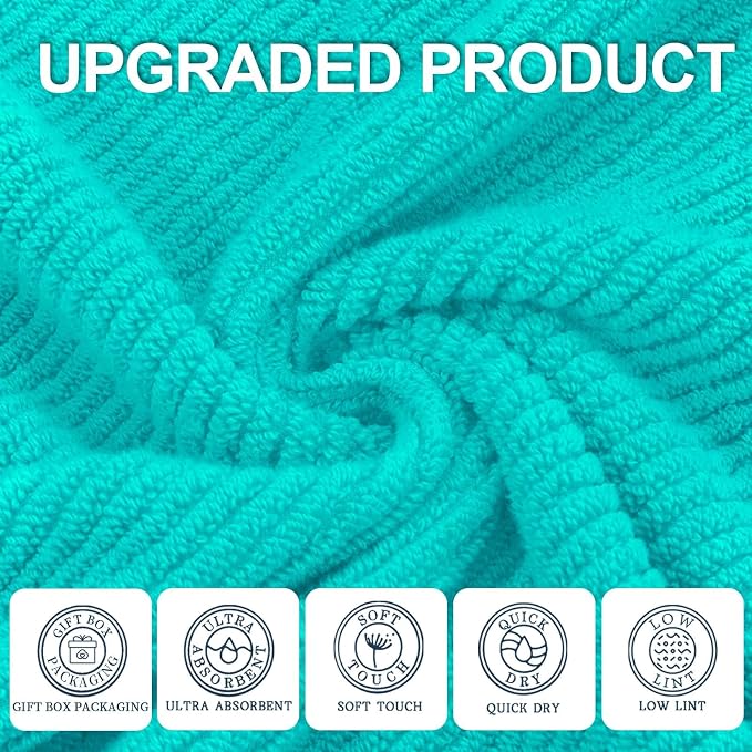 Turquoise Bath Towels - Image 2