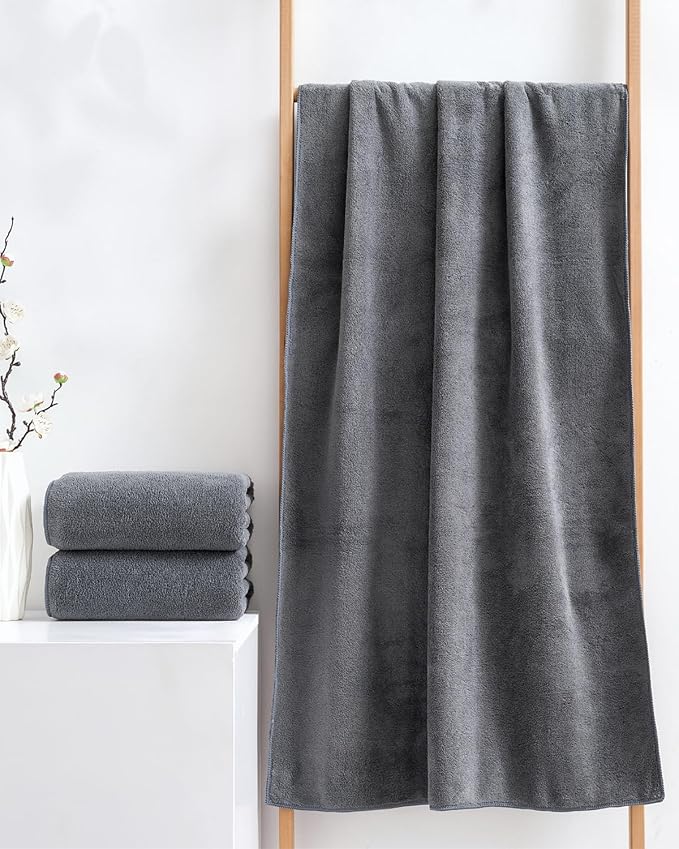 Lumimi Towels 6 Piece Soft Microfiber Bath Towel Set Salon Gym Yoga Travel - Image 7