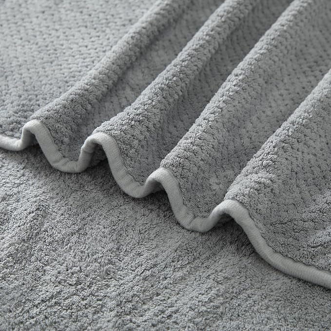 2 Pack 40"x 80" Extra Large Bath Towel Sheet Set, Oversized Bath Sheet Towels - Image 4
