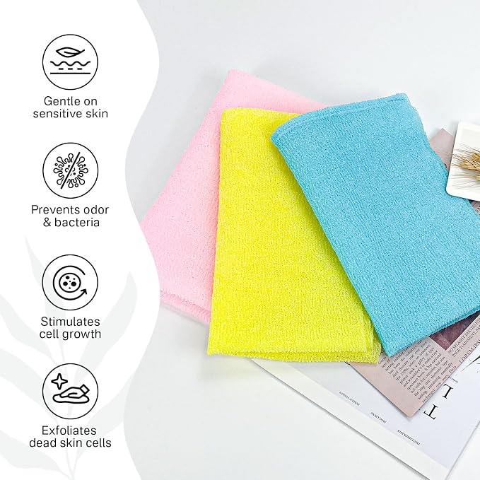 Yiclick Exfoliating Washcloth Towel, Japanese Exfoliating Wash Cloth, Korean - Image 6
