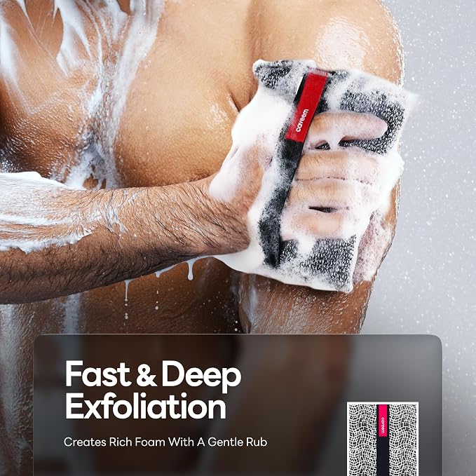 Caveem Exfoliating Body Scrubber, Rough Exfoliation Body Exfoliator Sponge - Image 2