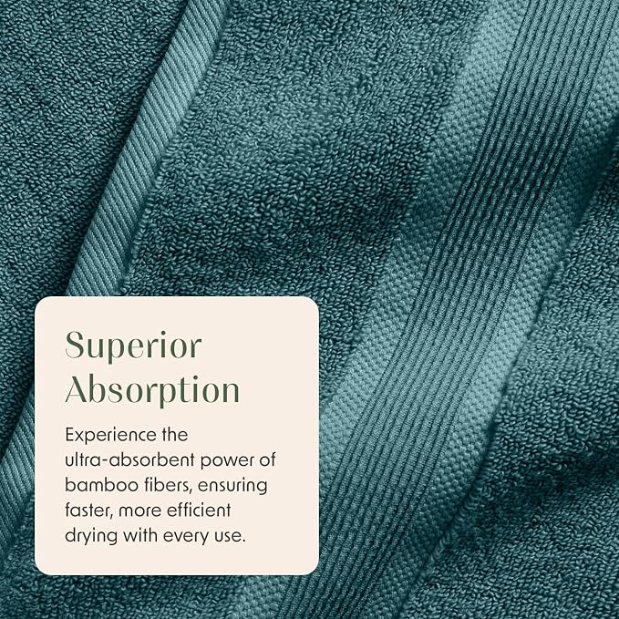 Springtree Home Luxury Viscose from Bamboo Bath Towel Set 6 Piece Set | 35% - Image 6