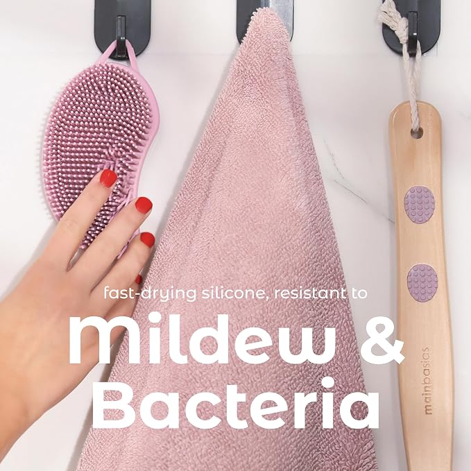 MainBasics Silicone Body Scrubber Dual-Sided Shower Loofah and Exfoliator - Image 7
