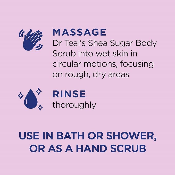 Dr Teal's Shea Sugar Body Scrub, 19 oz - Image 3