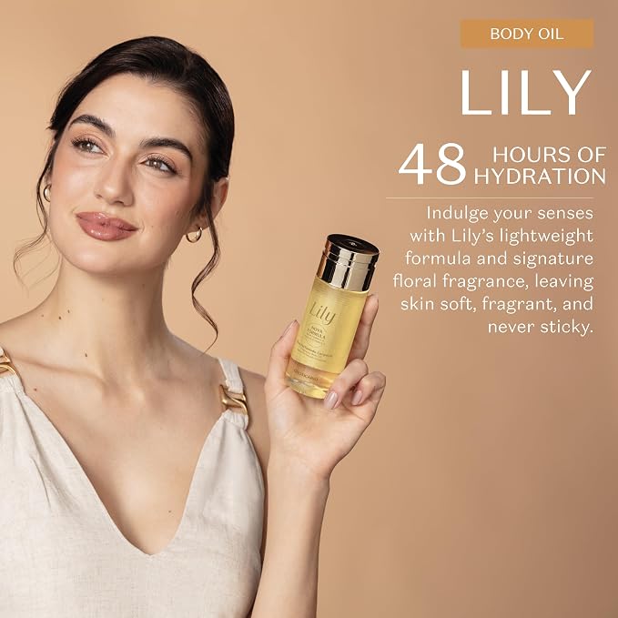 Lily Scented Body Oil, Lightweight and Fast Absorbing Moisturizing Body Oil - Image 3