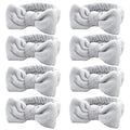 Ondder Spa Headband for Washing Face 8 Pack Gray Skincare Headbands for Women by Ondder