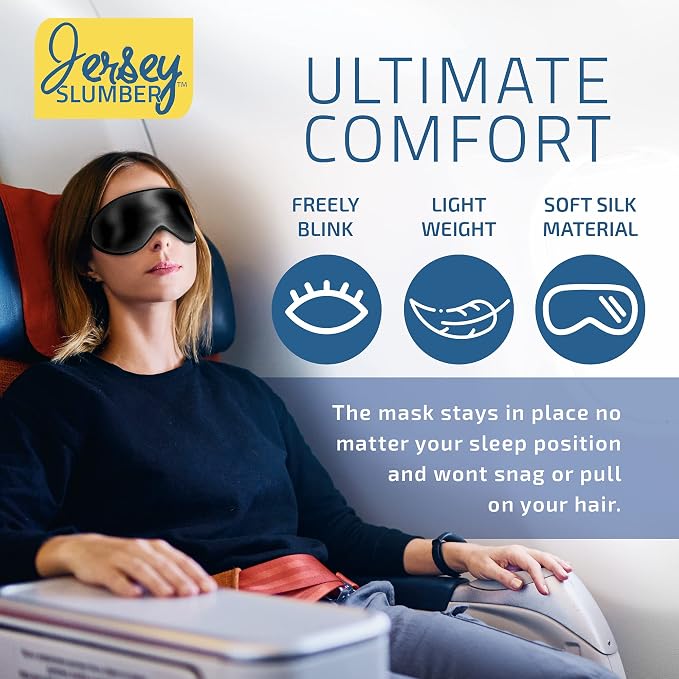 Silk Sleep Eye Mask for Men Women, Comfortable Super Soft Eye Mask - Image 4