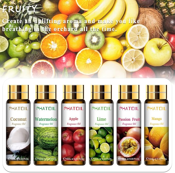 PHATOIL 9Pcs Fruity Fragrance Oil Gift Set, 10ml/0.33fl.oz Fragrance Oils - Image 2