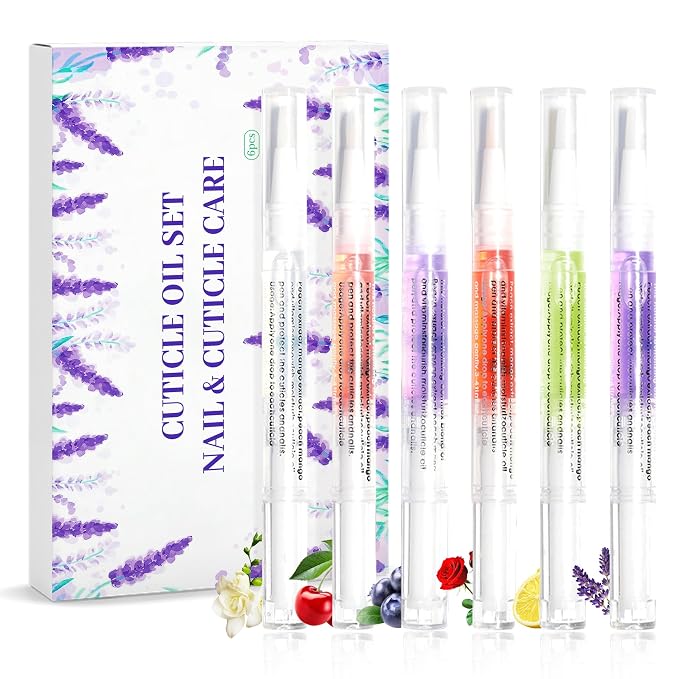 6Pcs Nail Cuticle Oils Nail Nutrition Oil Pen Nail Nourishment Pens 6 Smell by SULLMAR