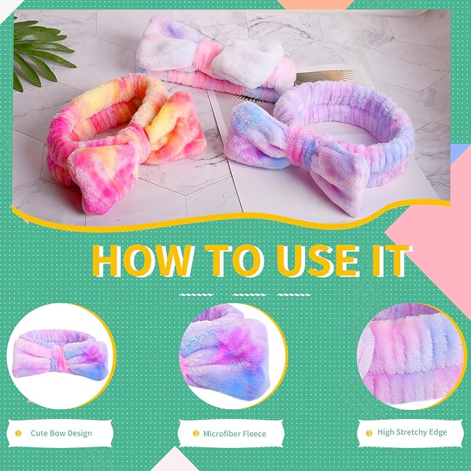 WSYUB Spa Headbands for Girls, Skincare Headband Kids, Headband for Washing Face - Image 3