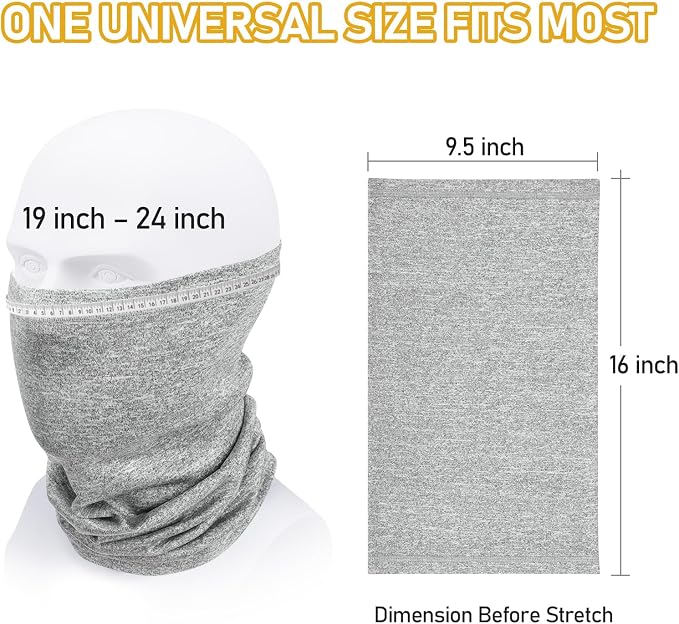 TICONN Neck Gaiter Face Cover Scarf, Neck Warmer Breathable Sun & Wind-proof - Image 4