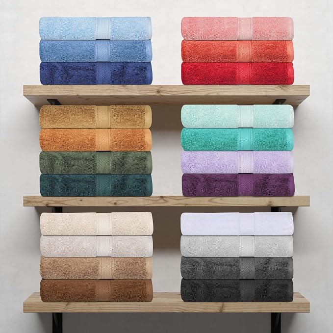 Superior Egyptian Cotton Pile 10 Piece Towel Set, Includes 2 Bath, 4 Hand - Image 9