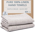 European Flax Linen Kitchen Towels Set of 2 by THINGSTORIES