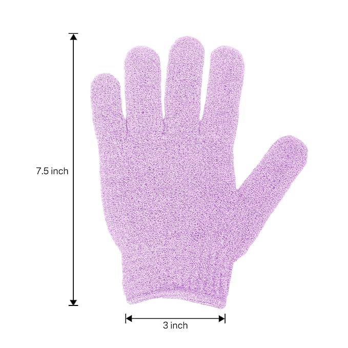 4 Pairs Exfoliating Gloves for Shower, Shower Gloves, Body Scrubber, Korean - Image 3