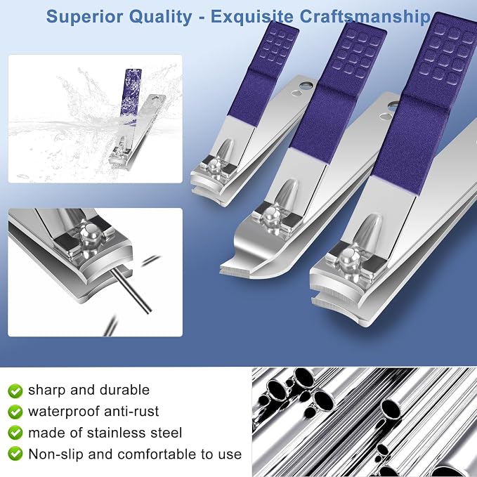 30Pcs Manicure Pedicure Kit，Nail Clippers Kit Professional and Stainless Steel - Image 4