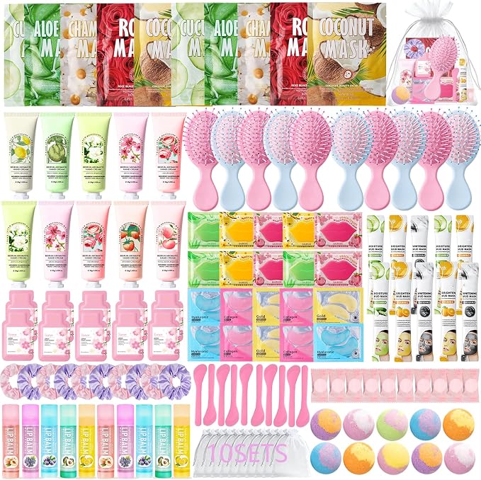 130 PCS Spa Party Supplies for Women, Include Face Masks Skincare, Hand Cream by Unknown