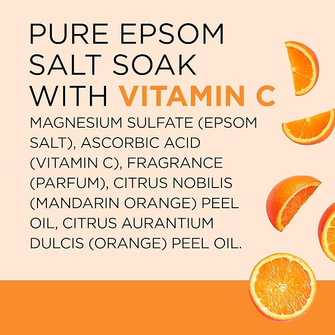 Dr Teal's Salt Soak with Pure Epsom Salt, Glow & Radiance with Vitamin C & - Image 11