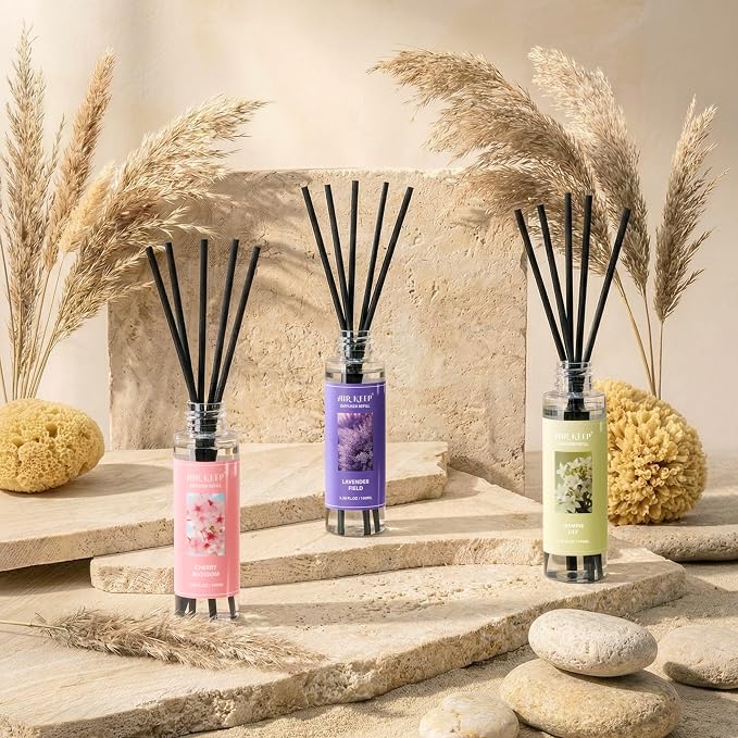 Airkeep Reed Diffuser Oil Refill/Jasmine Lily/3.38 oz / 1 Pack/Air Freshener & - Image 5