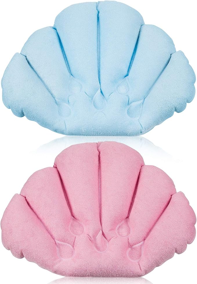 2 Pieces Inflatable Bath Pillow by Jetec