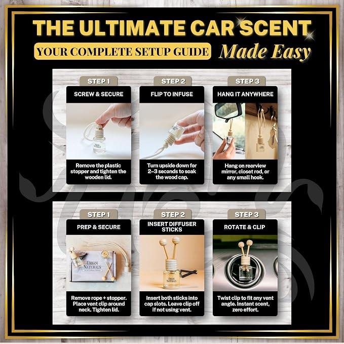 Urban Naturals Car Air Freshener Diffuser 3 Pack - Image 6