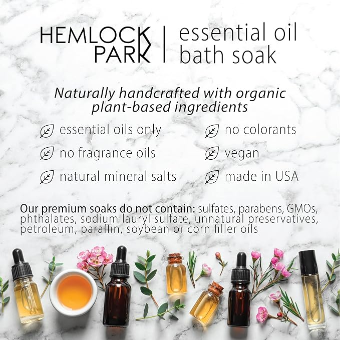 Hemlock Park Soothe Essential Oil Bath Soak | Naturally Soothing Mineral Sea - Image 6