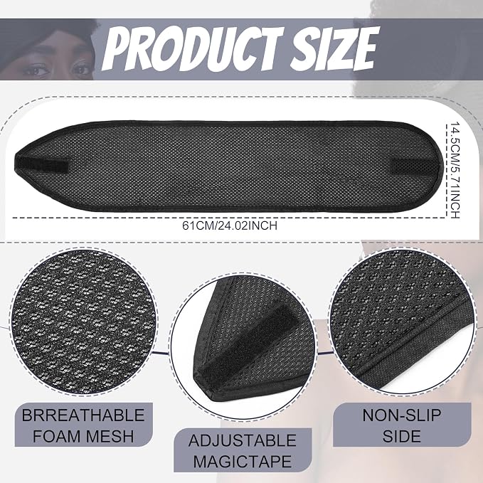 Xuhal 4 Pcs Mesh Hair Wraps for Black Women Sleeping Cap Hair Wrap Nets Spa - Image 5