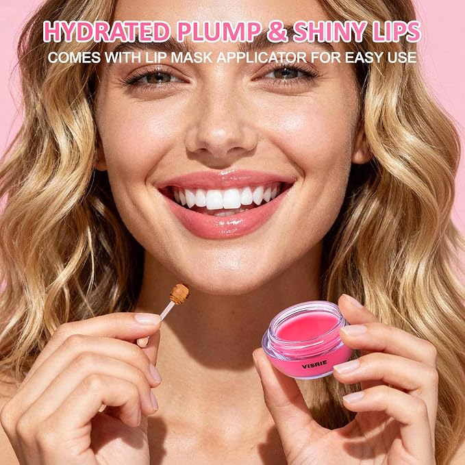 VISRIE Bee Lip Balm Honey Pot 12 Pack, Lip Sleeping Mask - Image 6