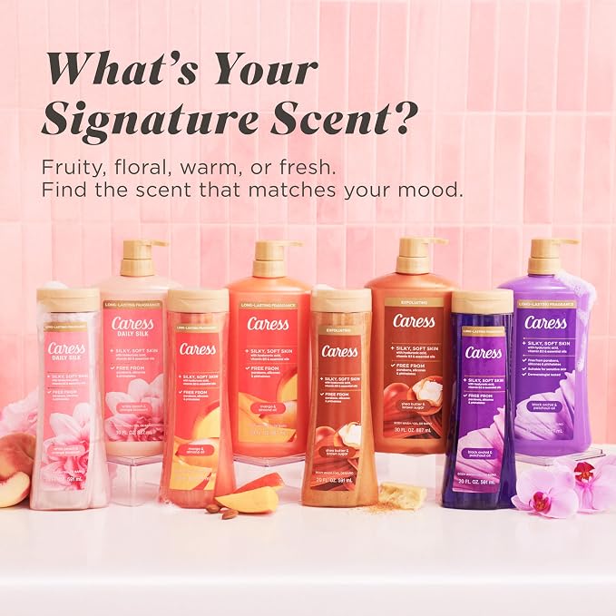 Caress Tahitian Pomegranate & Coconut Milk Exfoliating Scrub Body Wash - Image 9