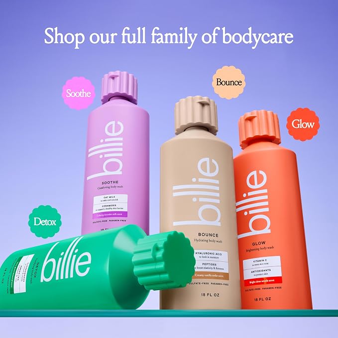 Billie Glow Brightening Womens Body Wash, 18 fl oz, Bright Citrus Woods Scent - Image 5